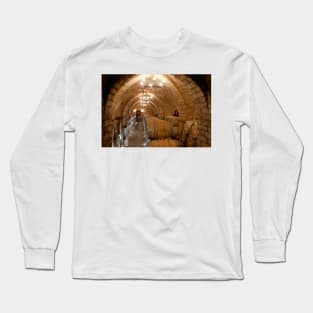 Wine barrels in a winery, California (C021/3159) Long Sleeve T-Shirt